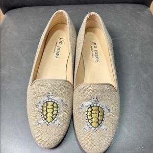 Jon Josef Tan Turtle Embroidered Women's Loafers